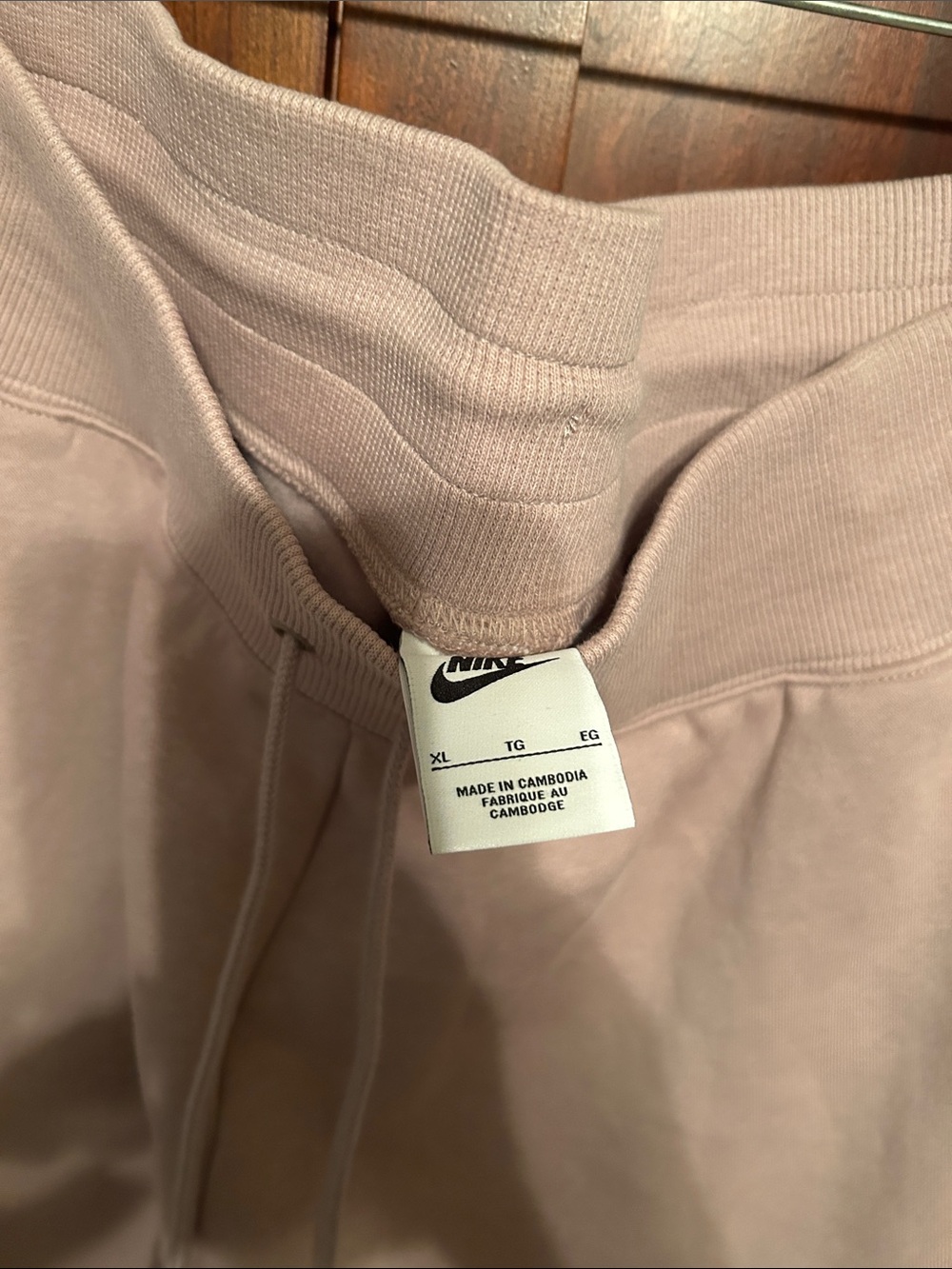 Nike Women's Tan Drawstring Fleece Joggers - Picture 3 of 6
